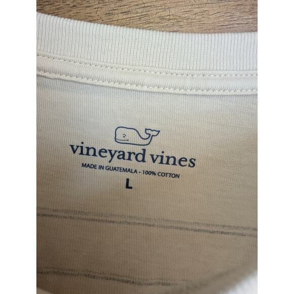 Vineyard Vines Tee Shirt Mens Large Ivory Graphic Harvest Maze Long Sleeve NWT - Picture 4 of 5